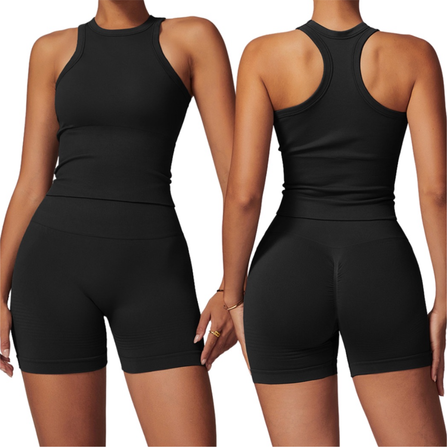 Set Short + Tank Top - Negro