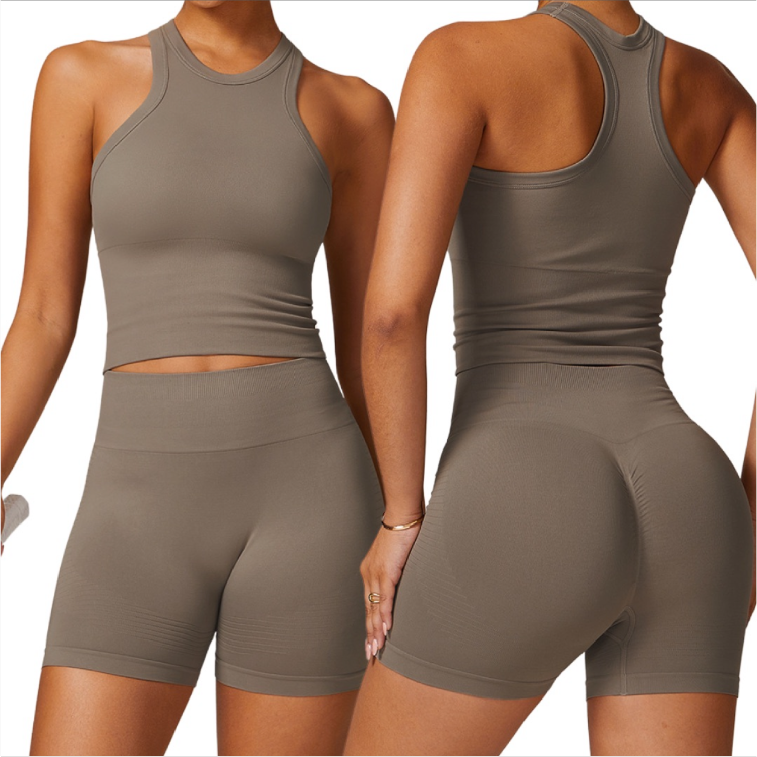 Set Short + Tank Top - Beige