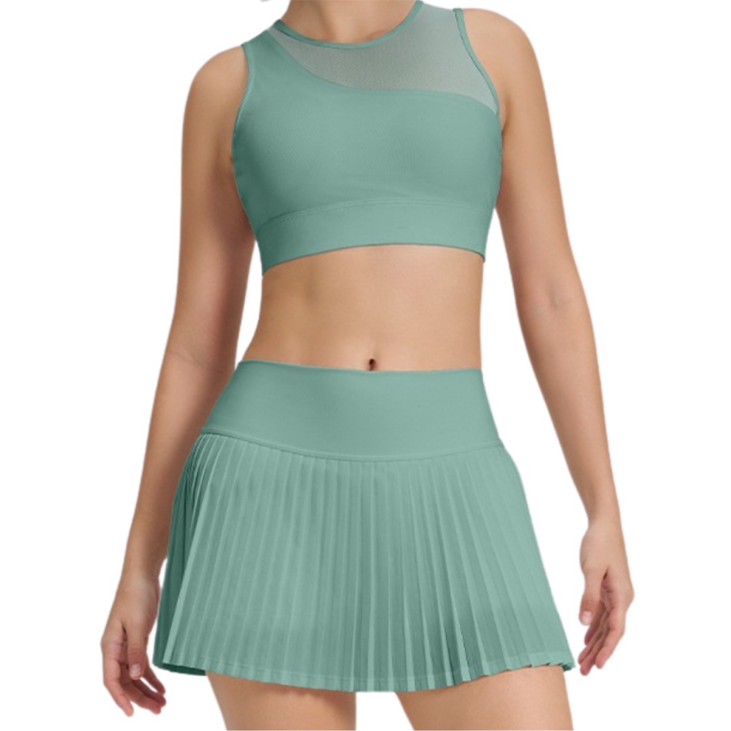 Set de Falda con Transparencias - Verde