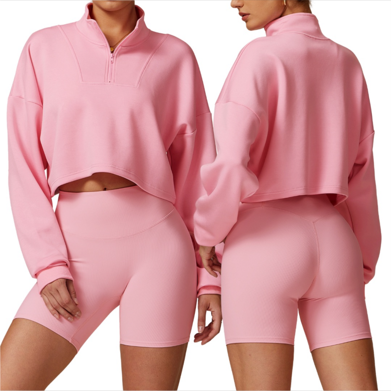 Set Biker + Hoddie - Rosa