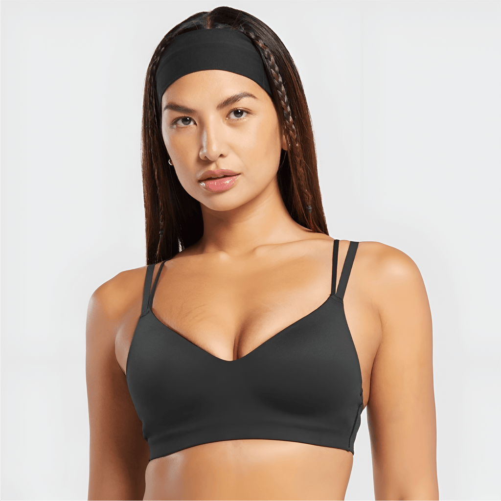 Strappy Back Support Bra Negro GYMSHARK