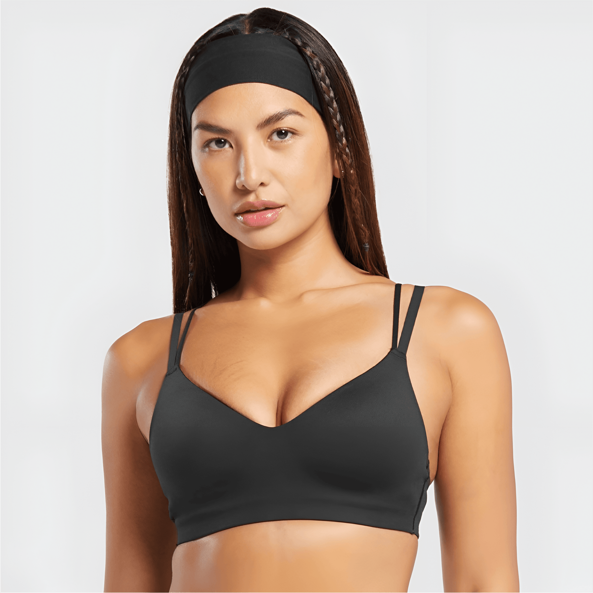 Strappy Back Support Bra Negro GYMSHARK