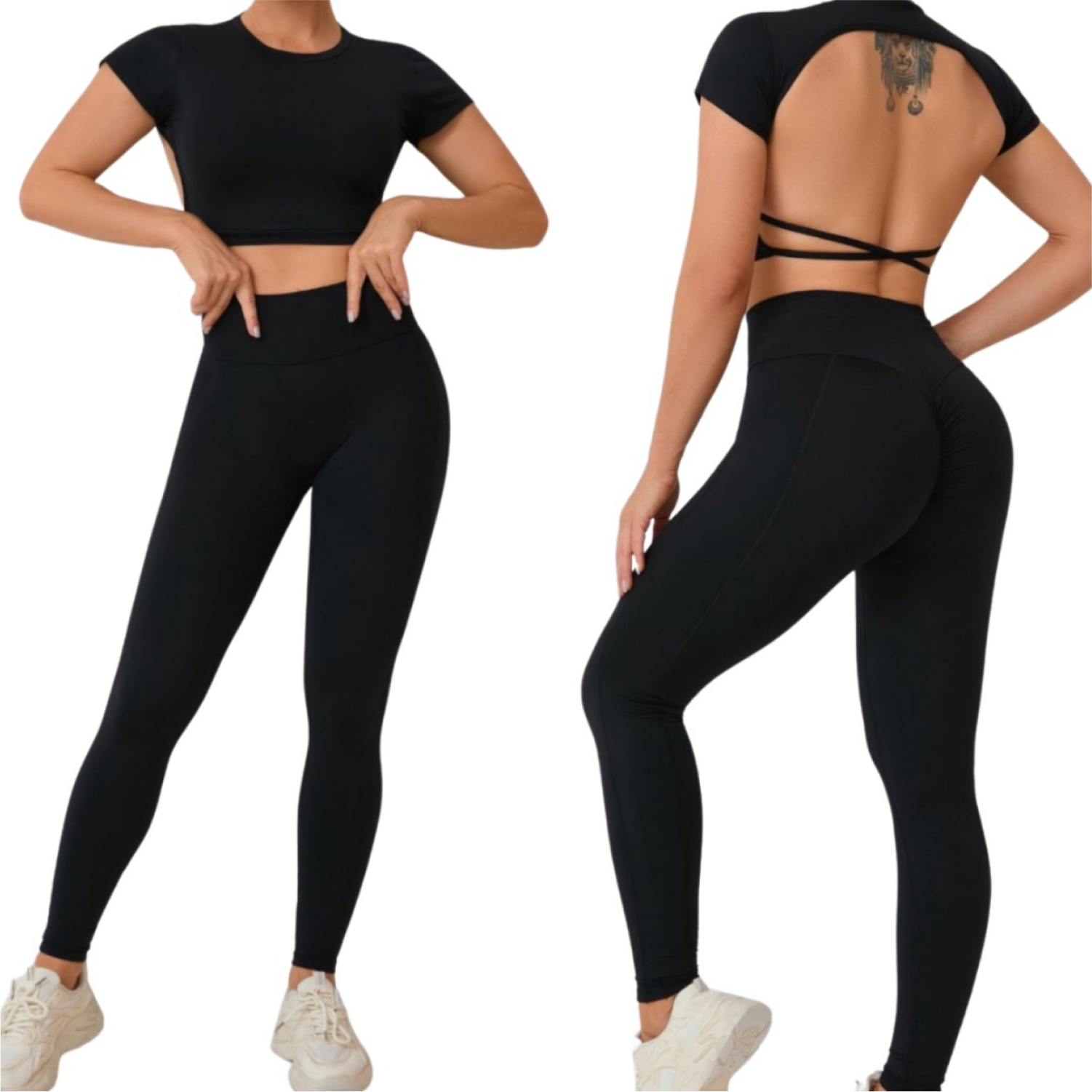 Set Top Espalda Descubierta + Legging