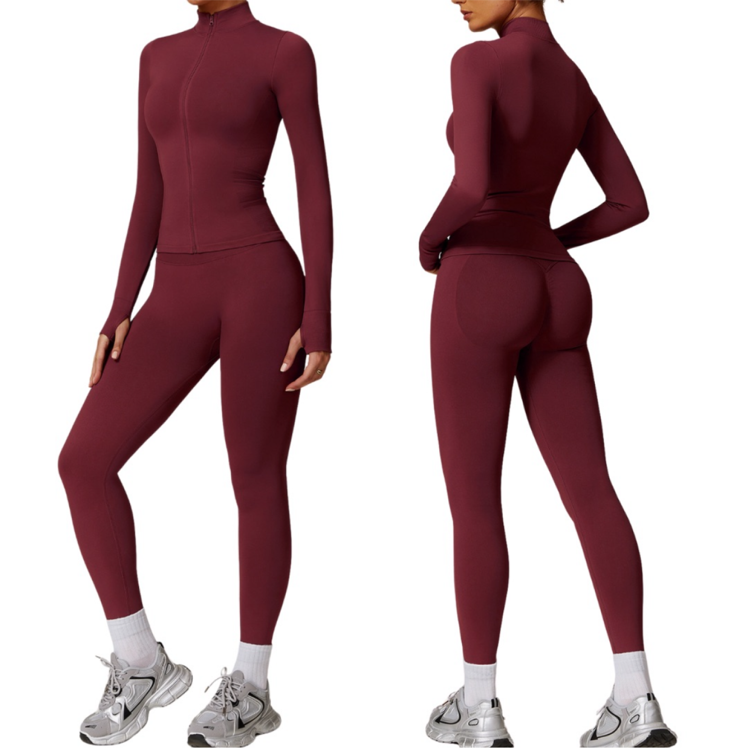 Set Rojo Chaqueta + Legging Seamless
