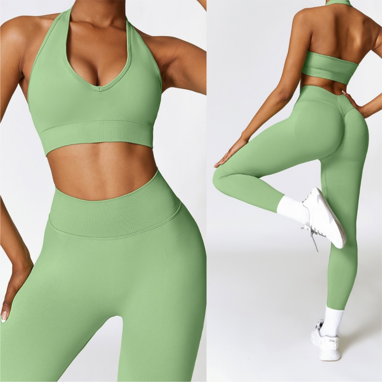 Set Seamless Top + Legging - Verde