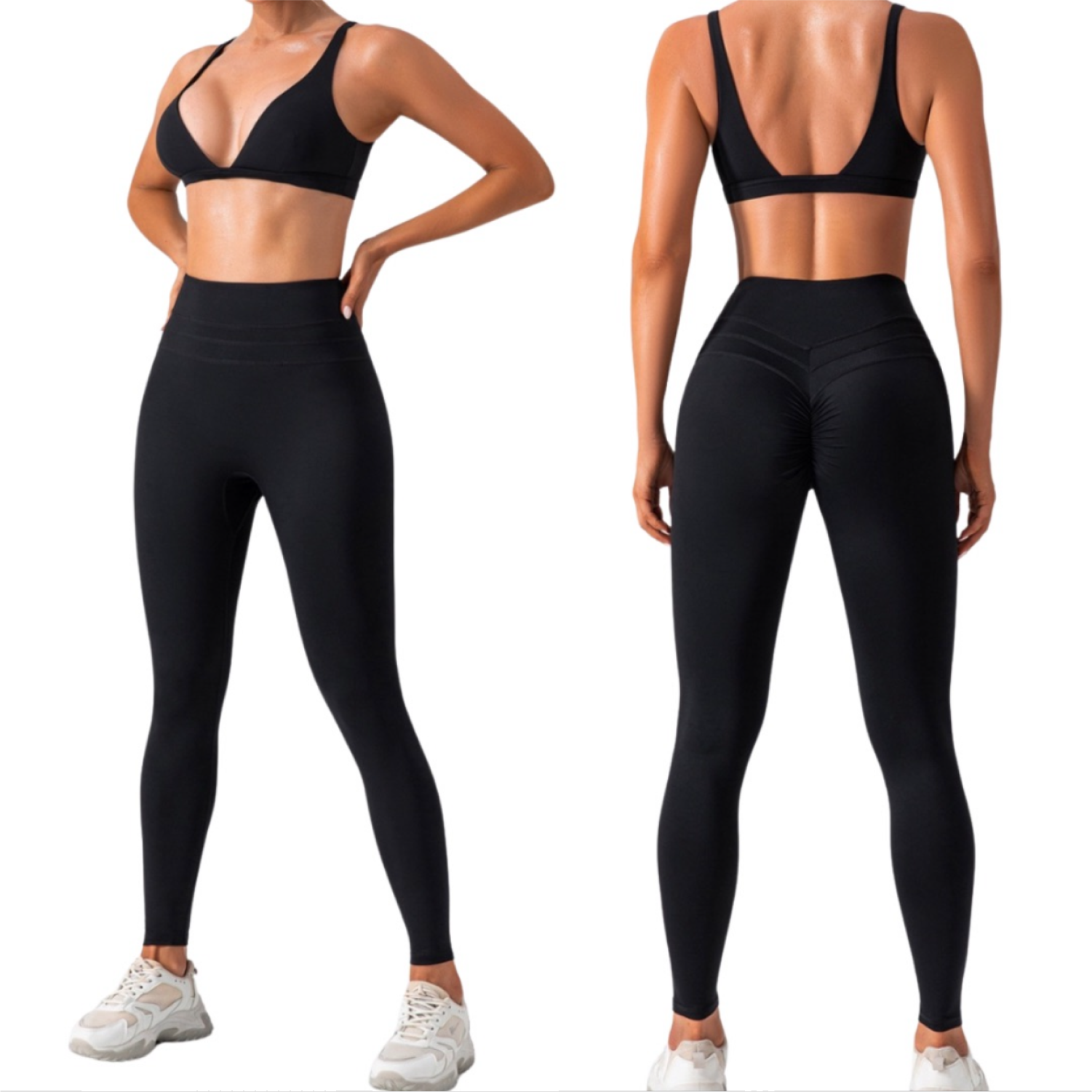 Set Top + Legging - Negro