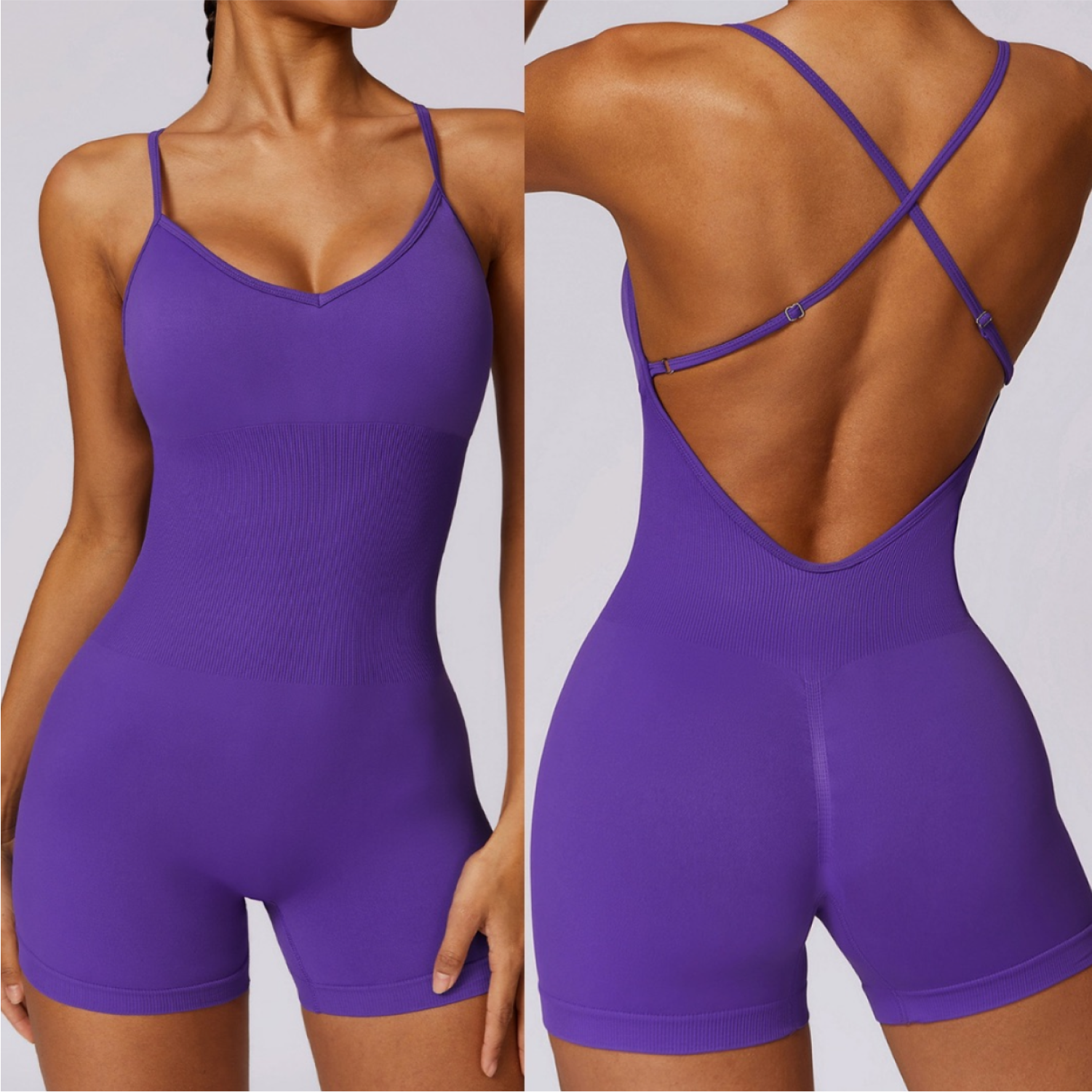 Enterizo Seamless - Morado