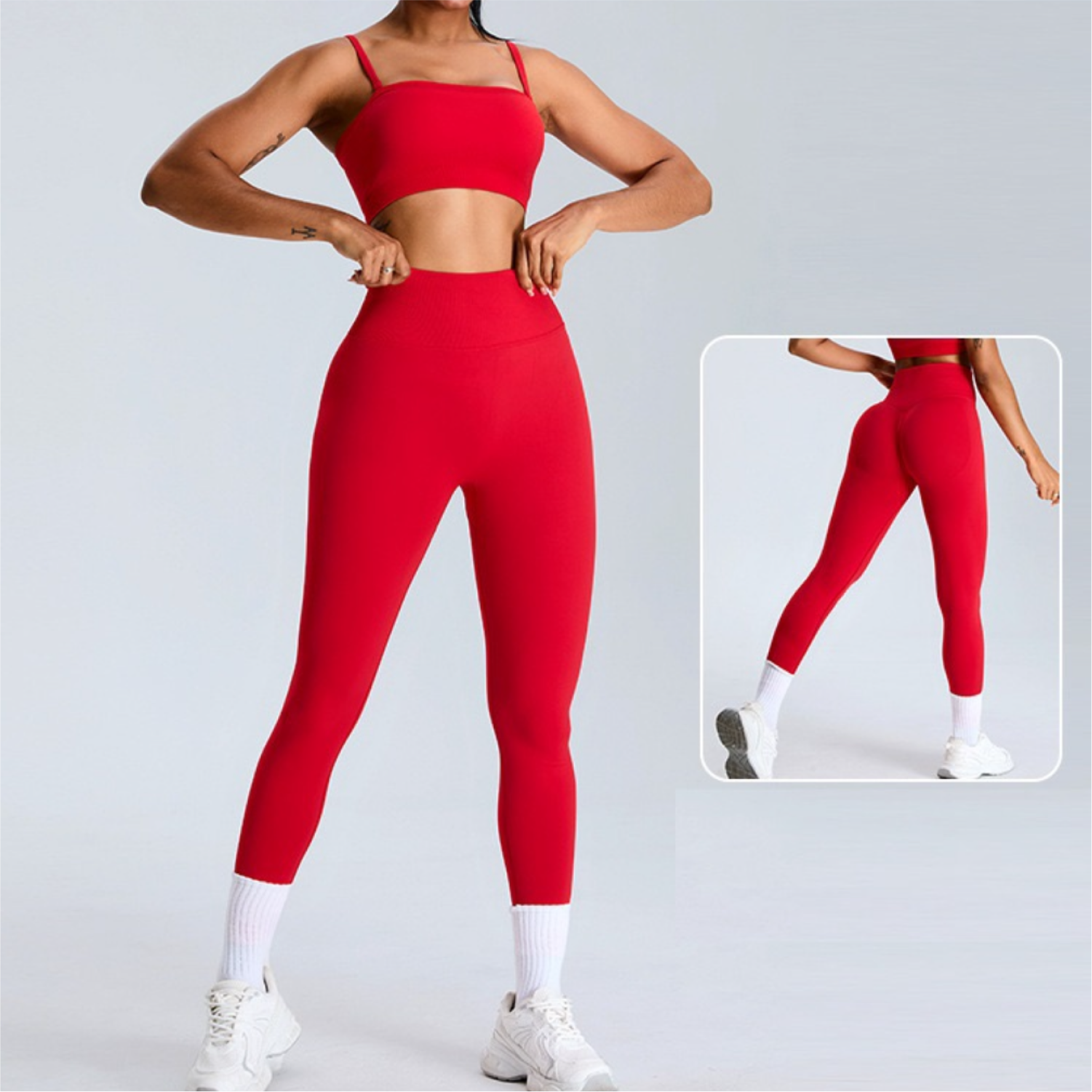 Set Top Multifuncional + Legging - Rojo
