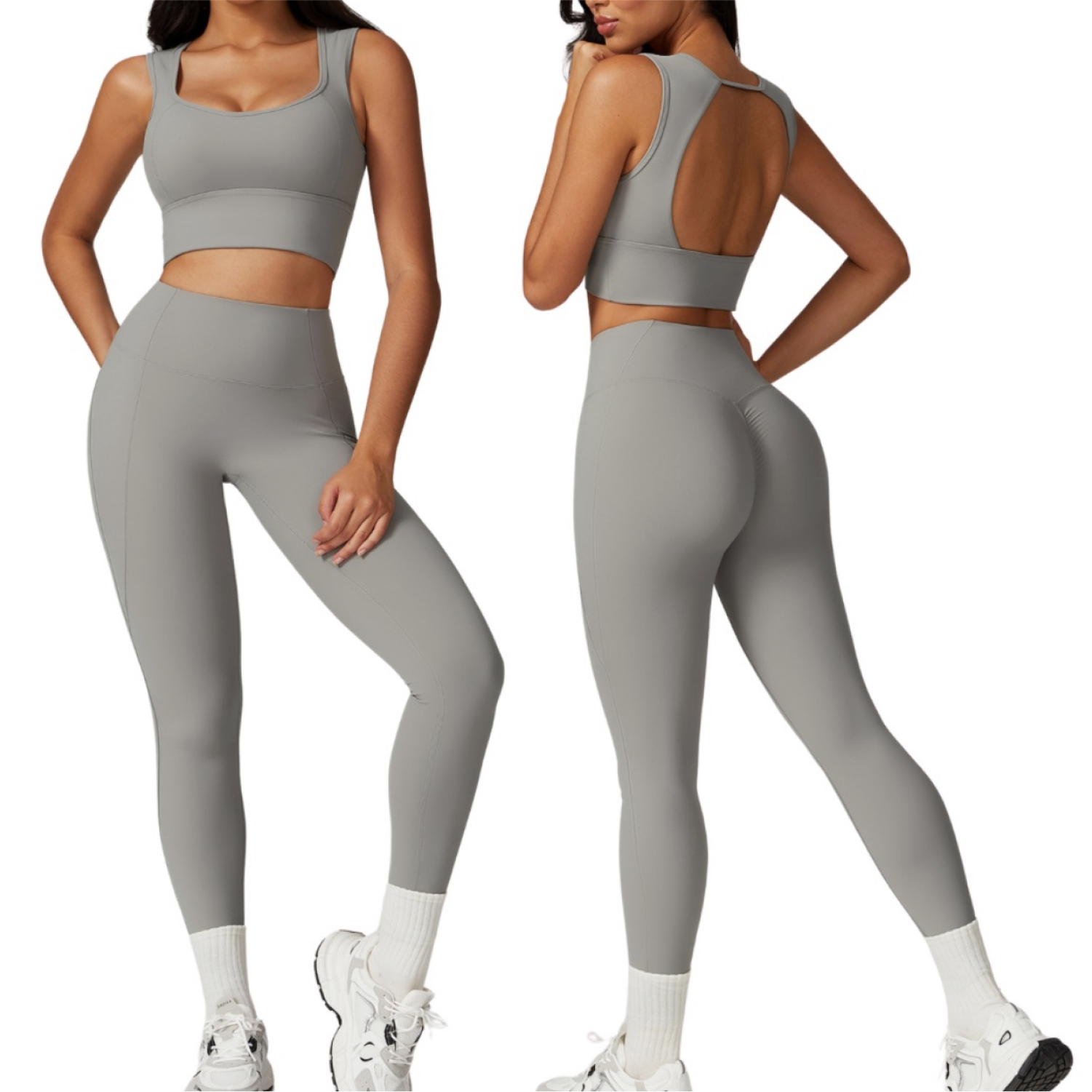 Set Top + Legging - Gris