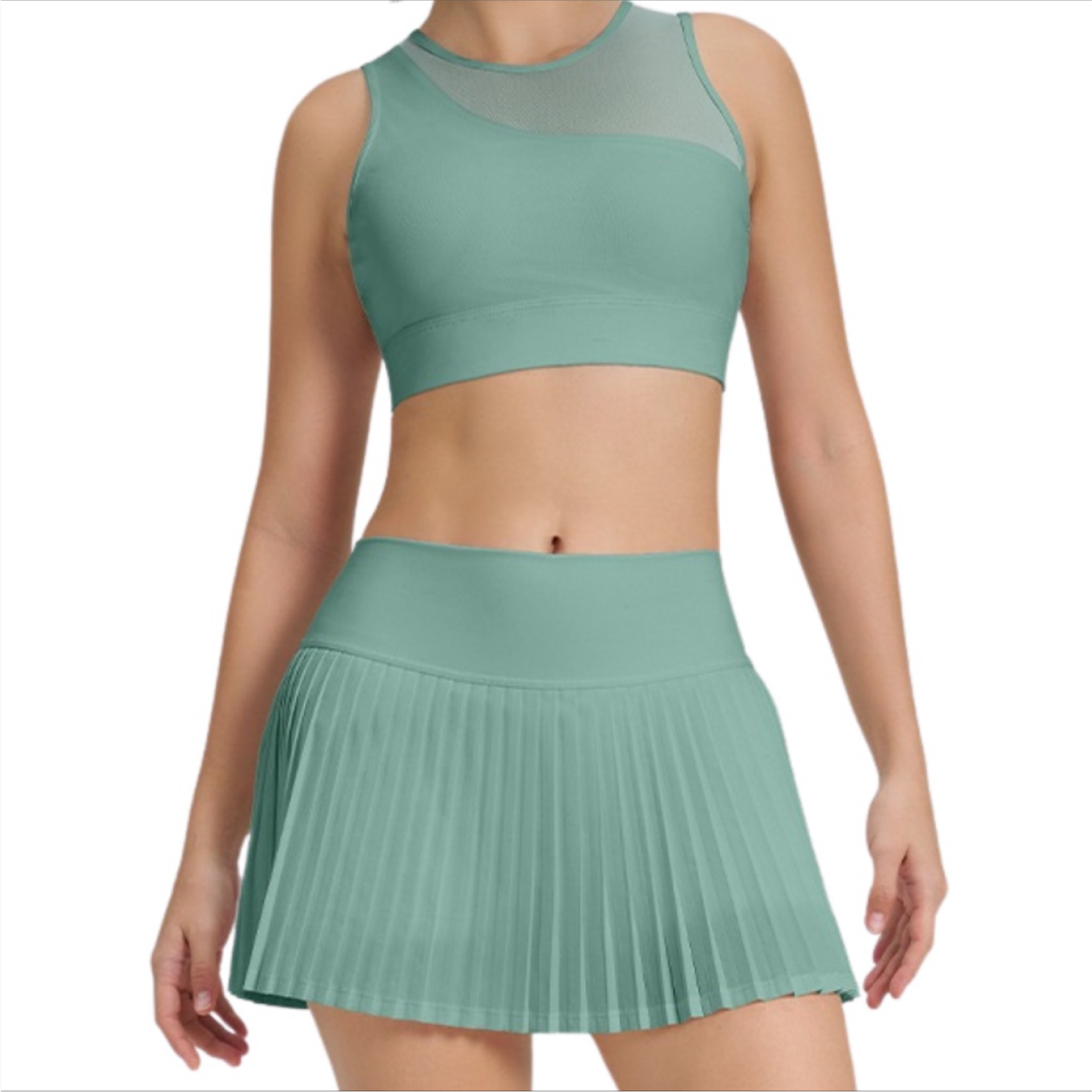 Set de Falda con Transparencias - Verde