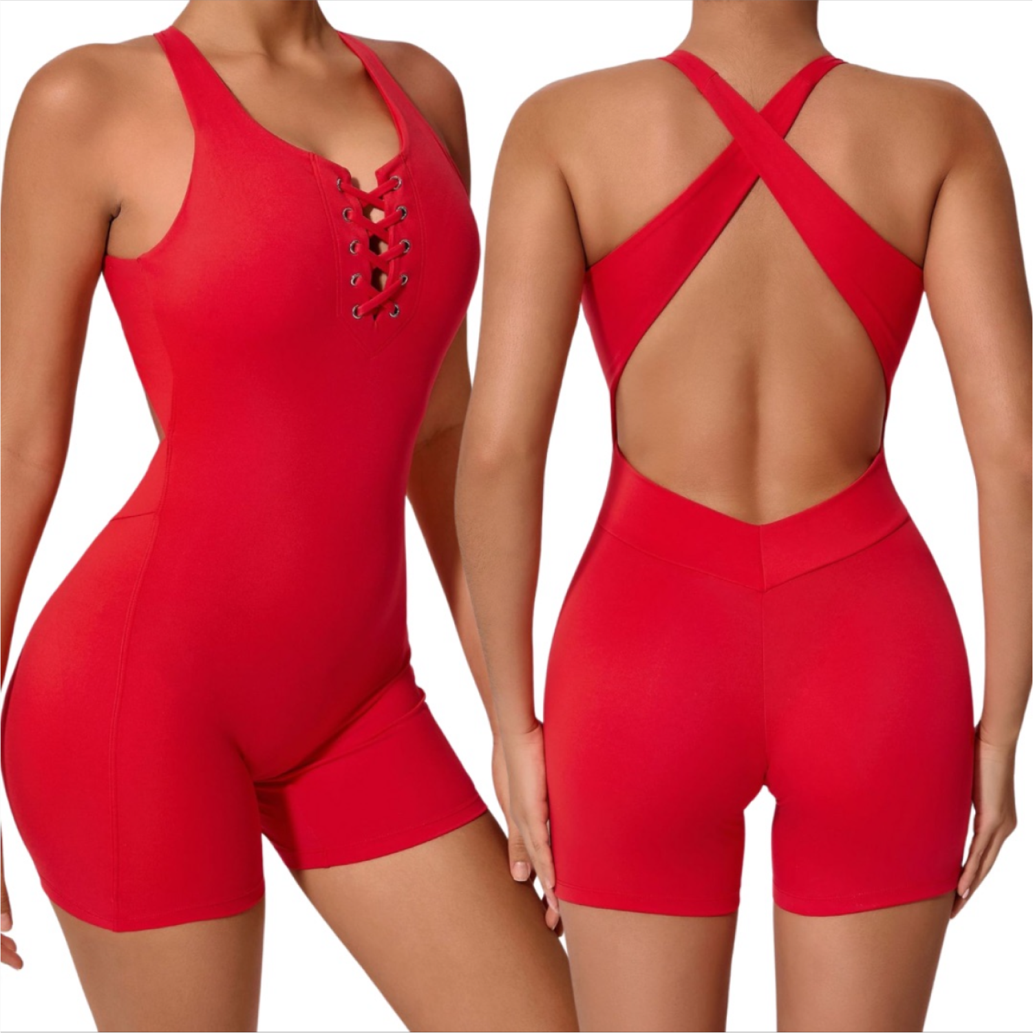 Enterizo de Short - Rojo