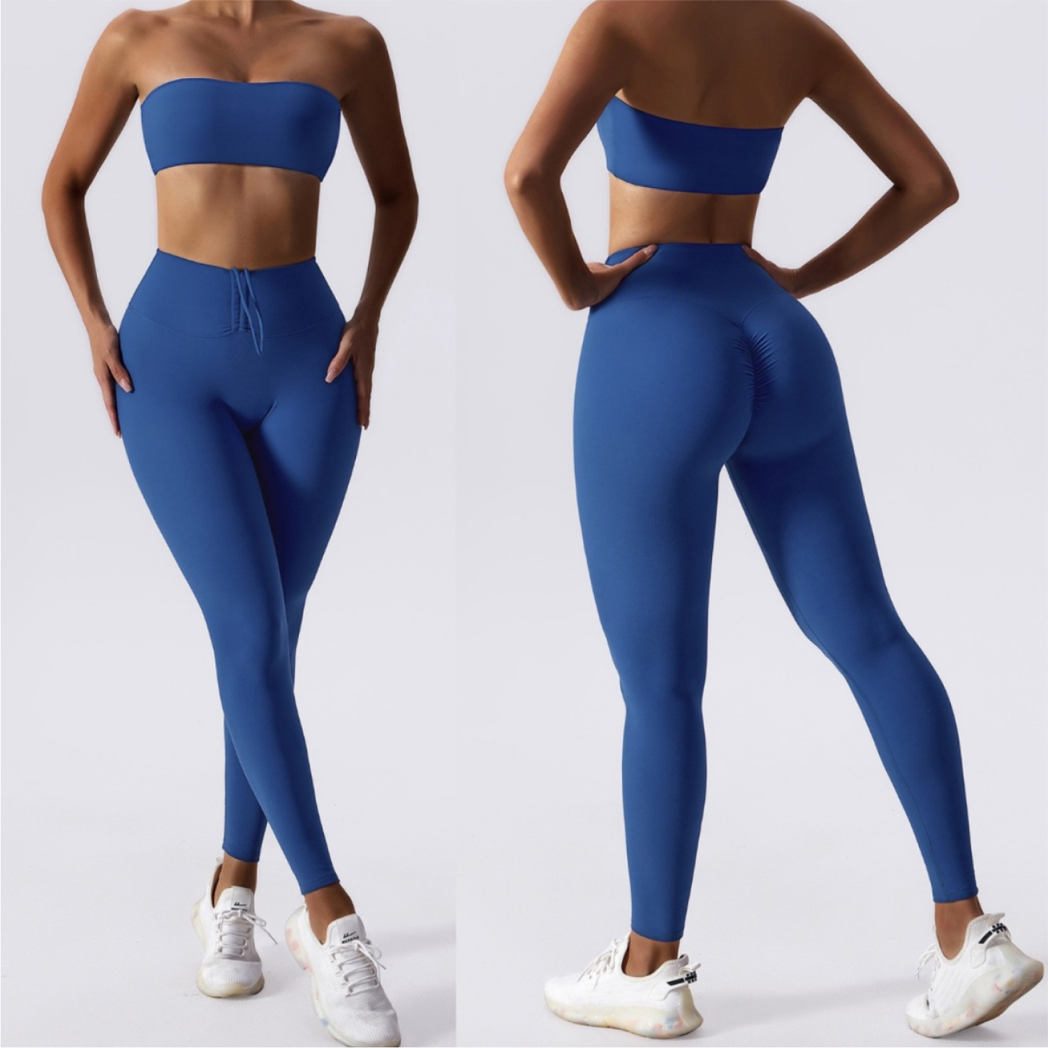 Set Azul Strapless + Legging