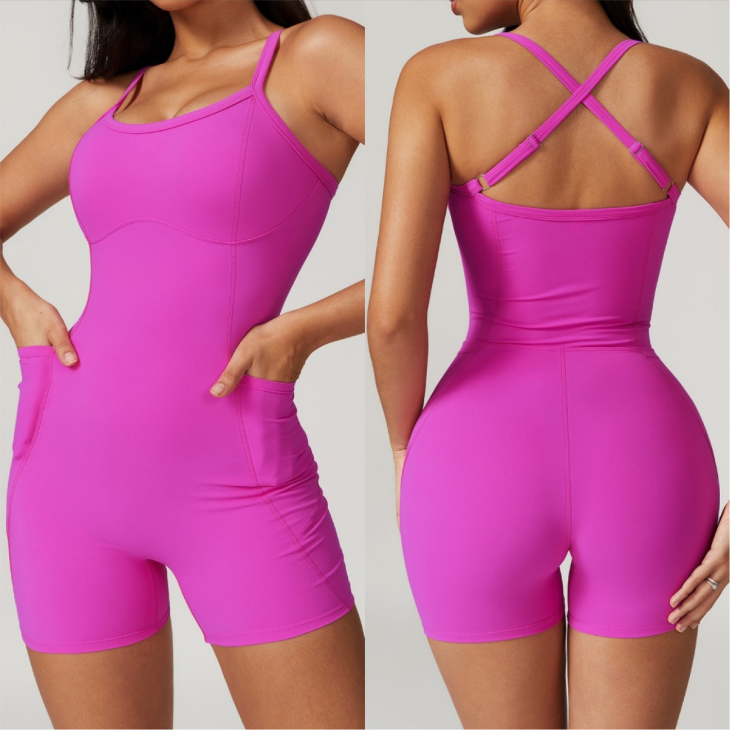 Enterizo Corto Fucsia