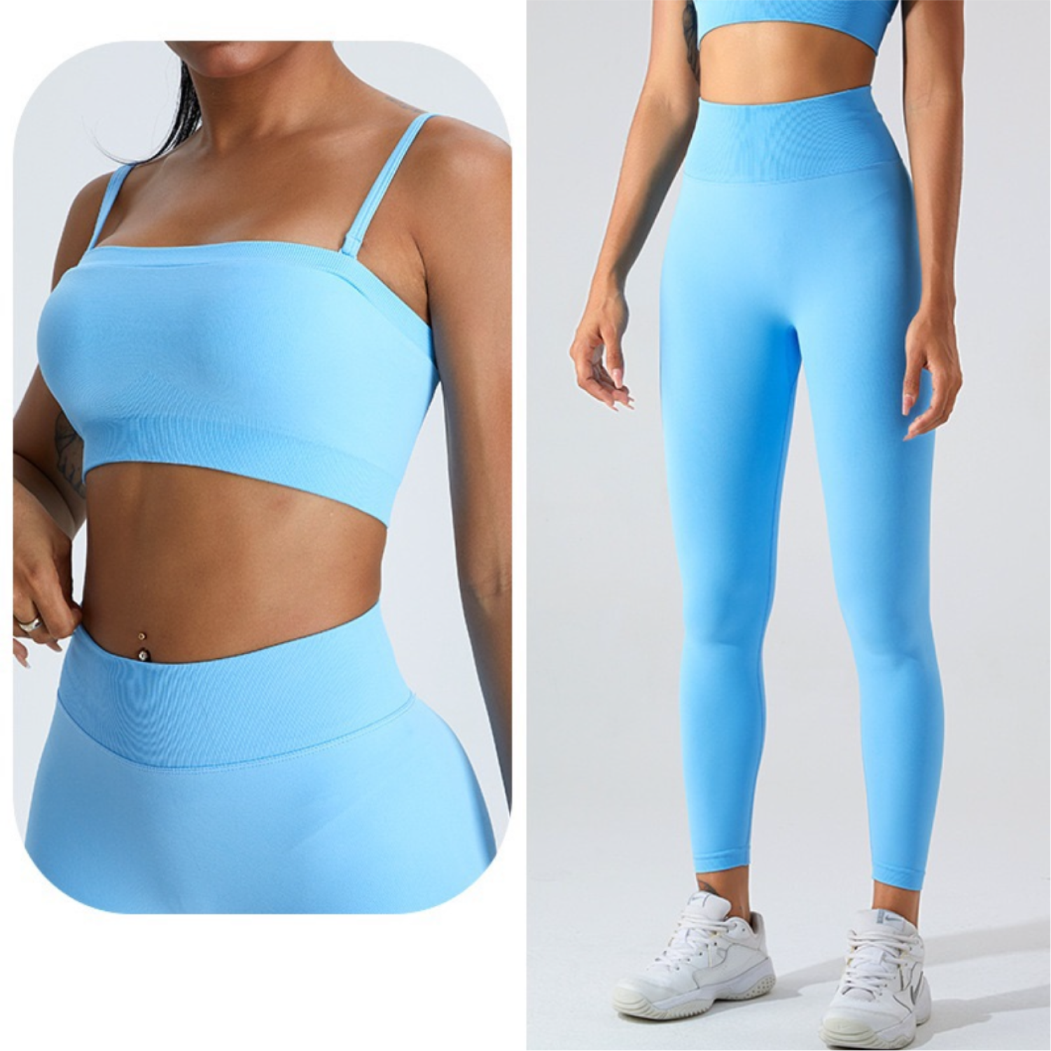 Set Top Multifuncional + Legging - Celeste
