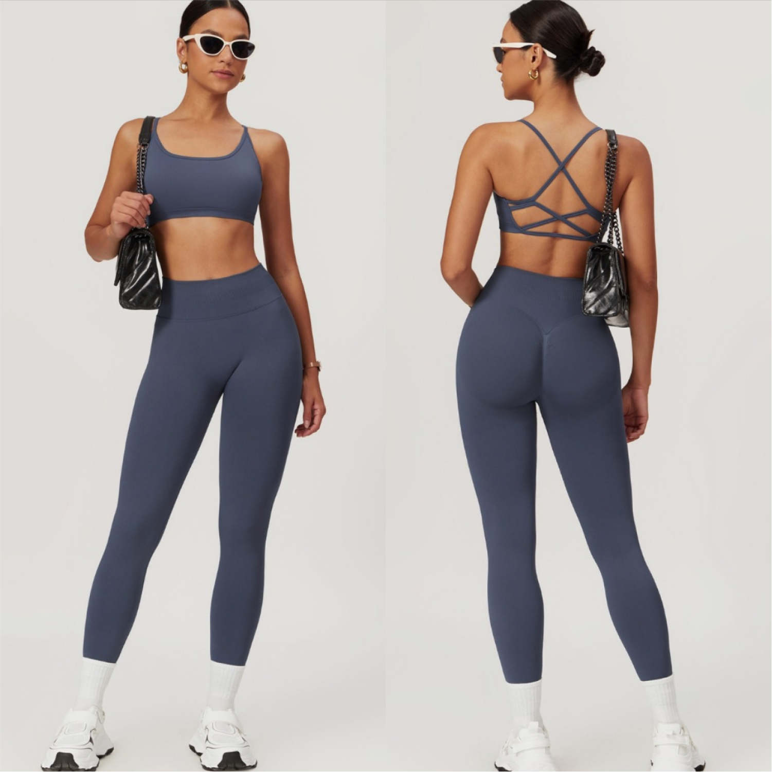 Set Seamless Top + Legging - gris