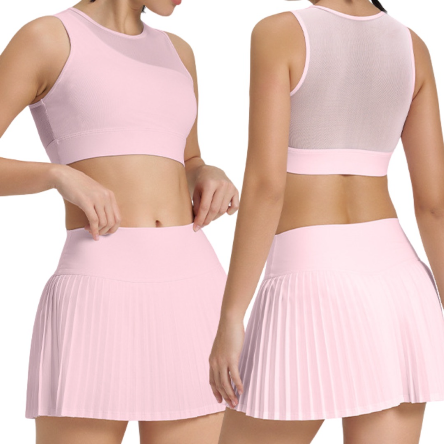 Set de Falda con transparencias - Rosado