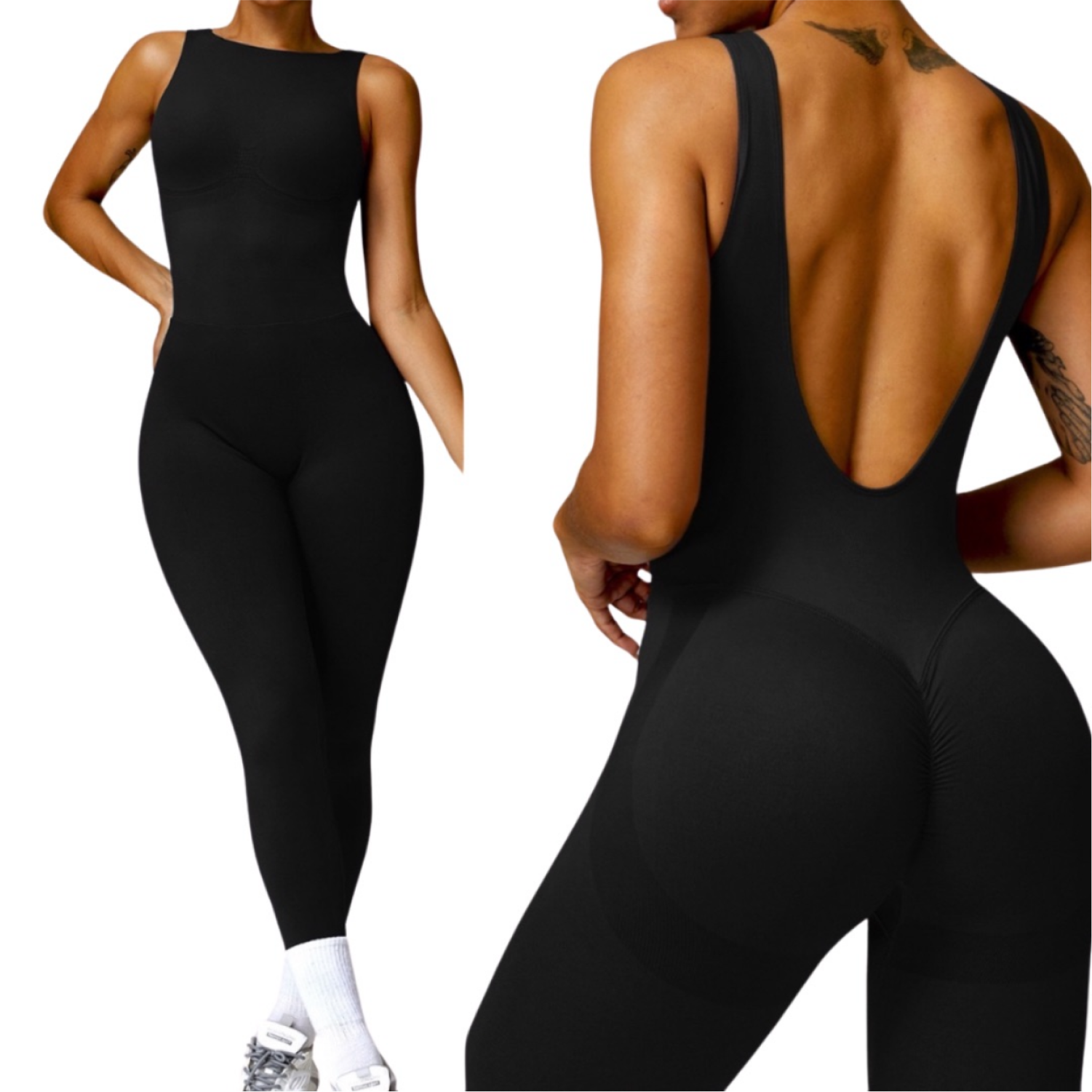 Enterizo Seamless - Negro