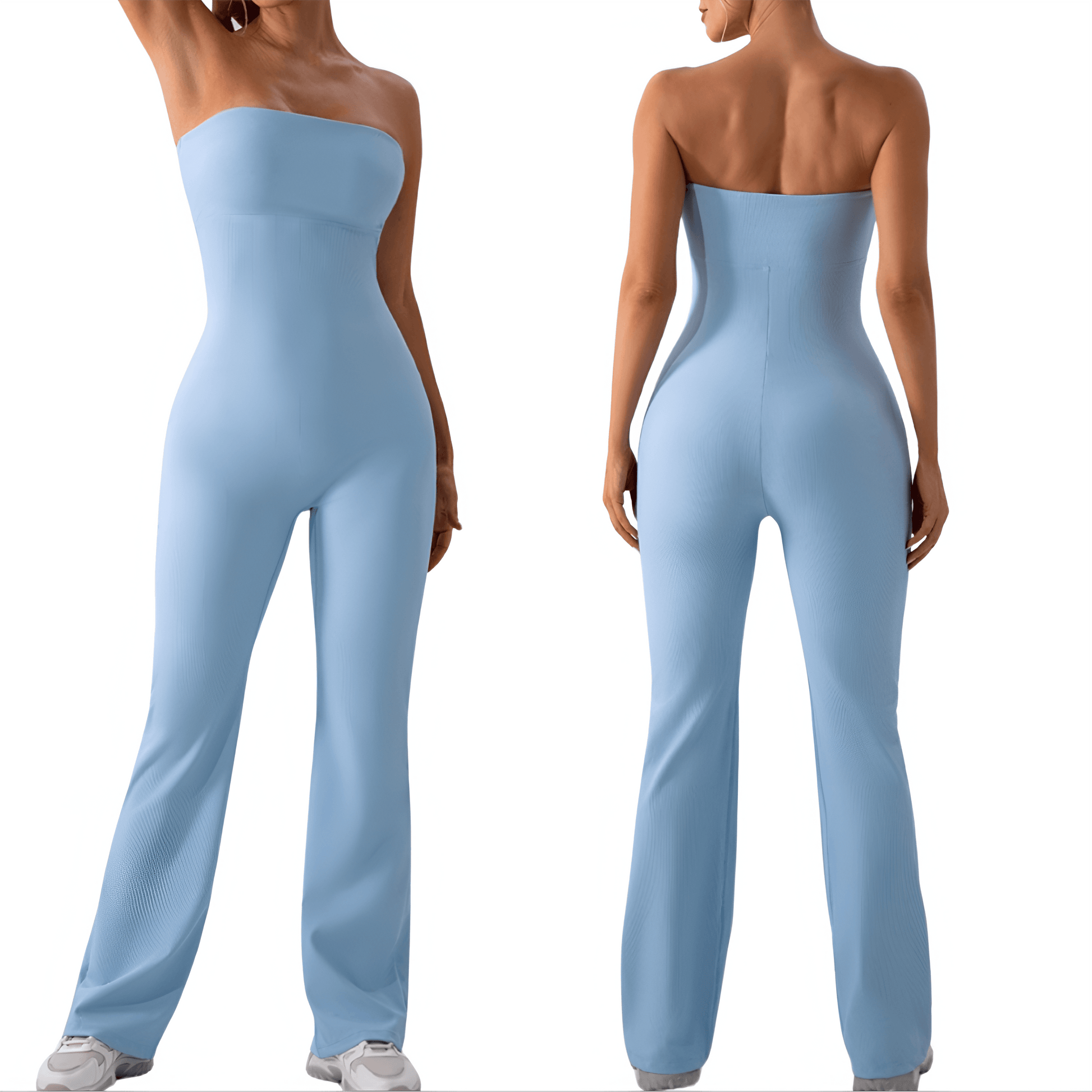 Enterizo Strapless Celeste