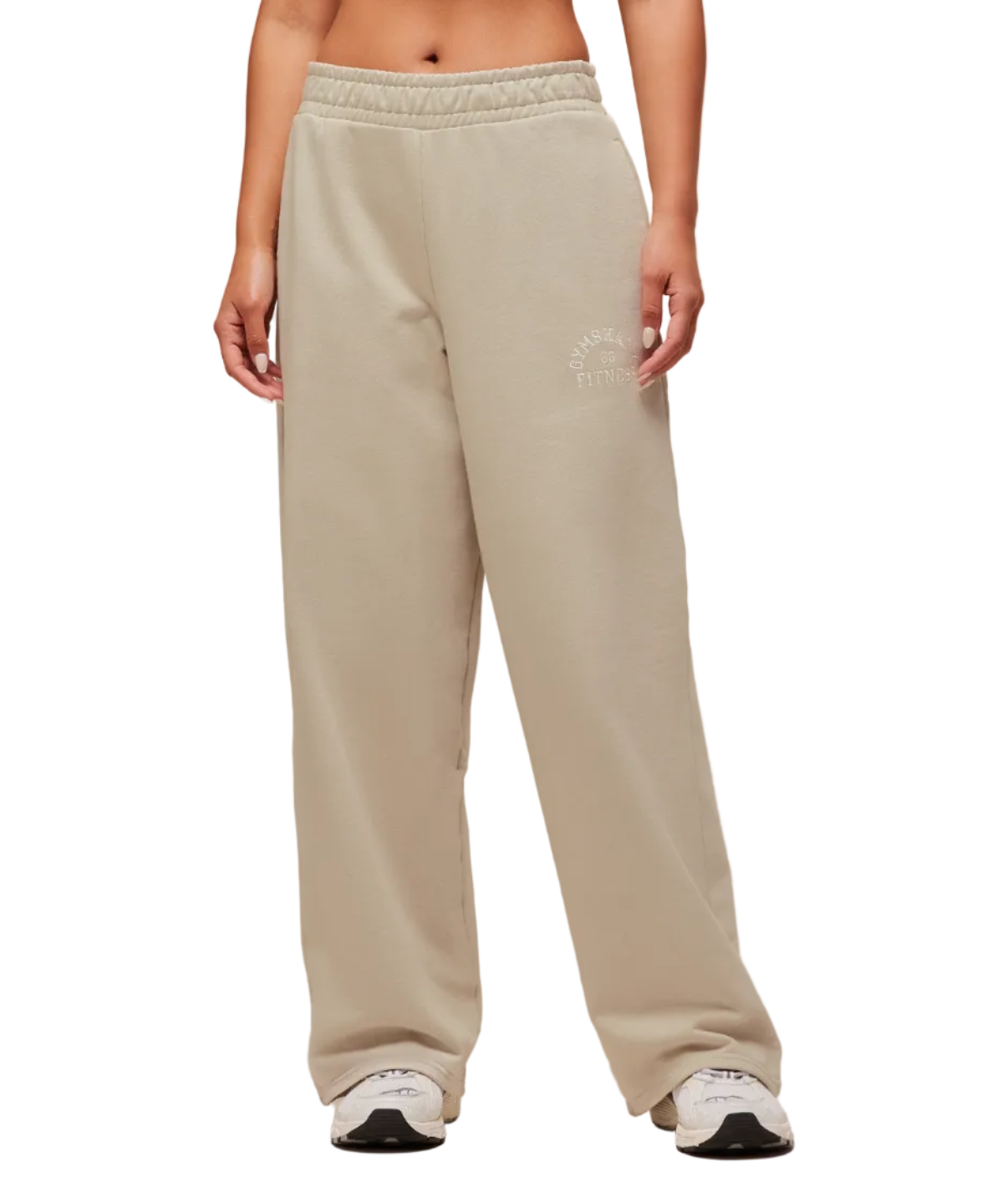 Fitness embroidered wide leg jogger