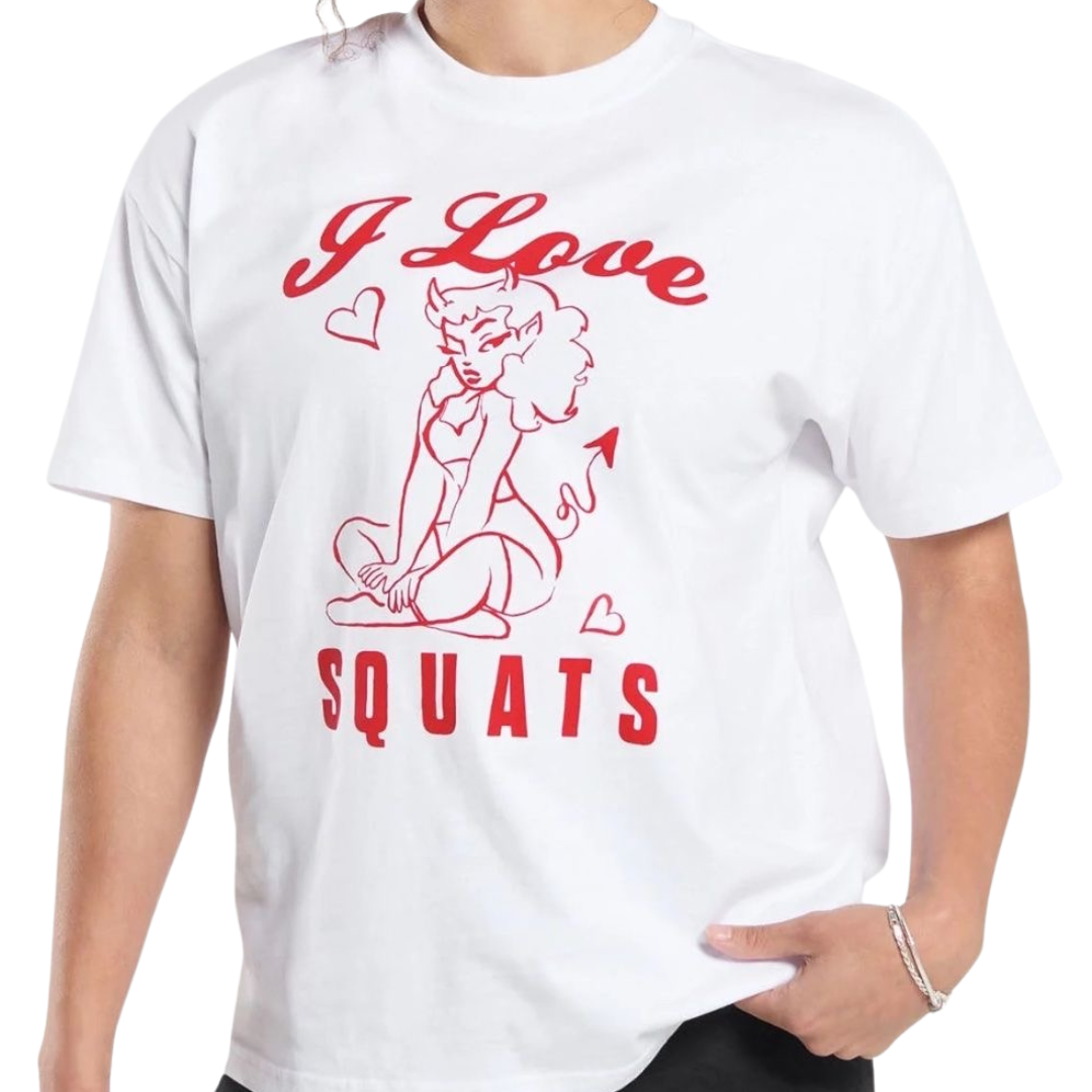 I Love squats graphic oversized tee Gymshark