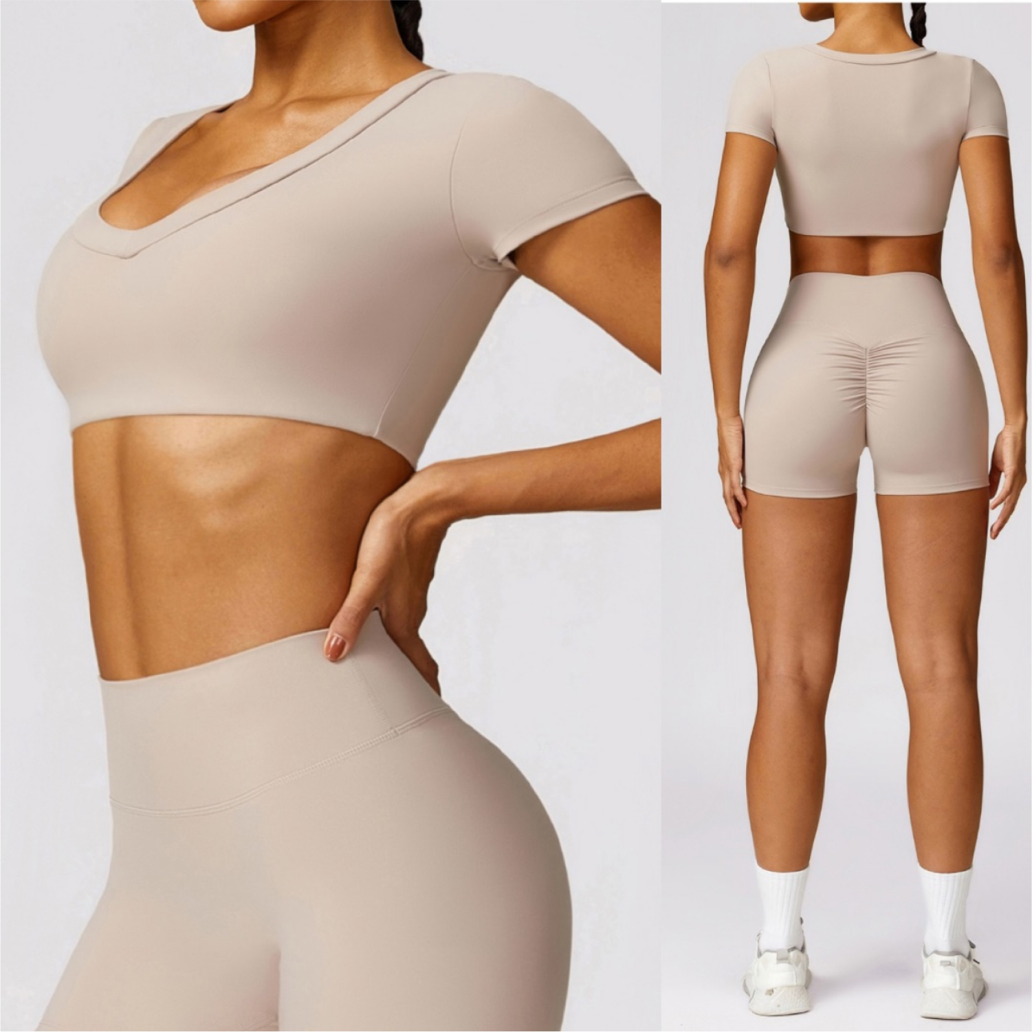 Set Top Manga Corta+ Short Nude